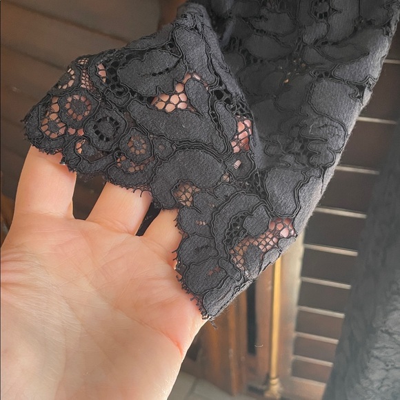 Ted Baker London Ameeya Skater Black Lace Dress Size 4 - Picture 7 of 13